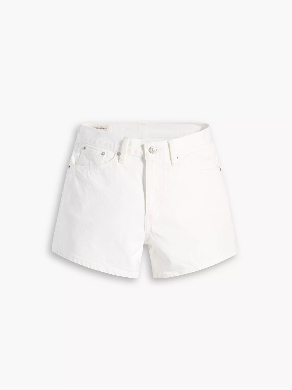 Levi's White Denim High-Rise Jean Shorts